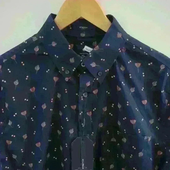 BEN SHERMAN | Men's Navy (Marine) Blue Regular-Fit Scattered Floral Dre… - Picture 4 of 7